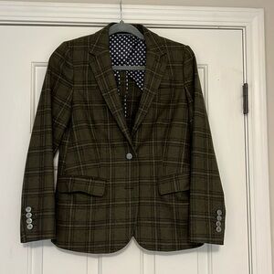 100% wool plaid blazer size small